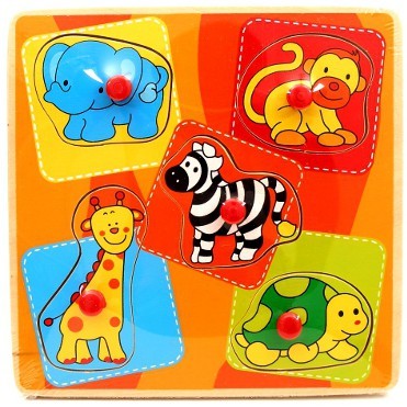 Drewniane Puzzle Zoo