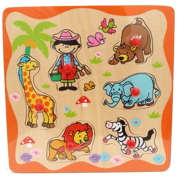 Drewniane puzzle - Zoo