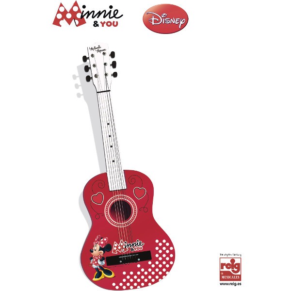 REIG Minnie Drewniana Gitara 62,5 cm