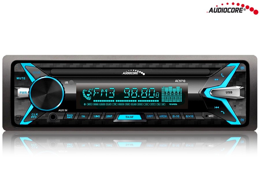 Radioodtwarzacz AC9710 B MP3/WMA/USB/RDS/SD ISO Panel Bluetooth Multicolor