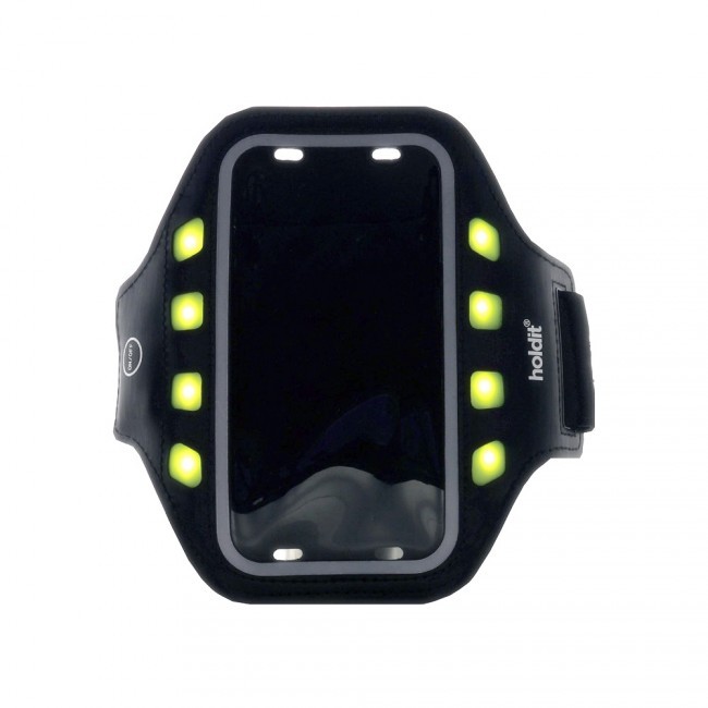 Armband opaska na ramię do biegania LED XL czarna