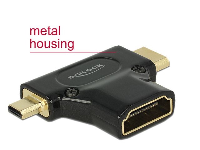 Adapter HDMI-A(F)->HDMI -C+HDMI-D(M)Ethernet 