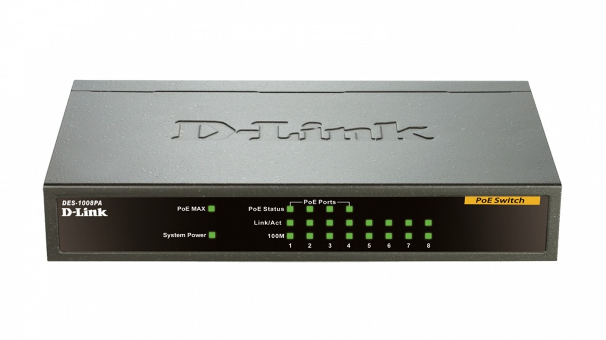 DES-1008PA 8x10/100 Desktop Switch