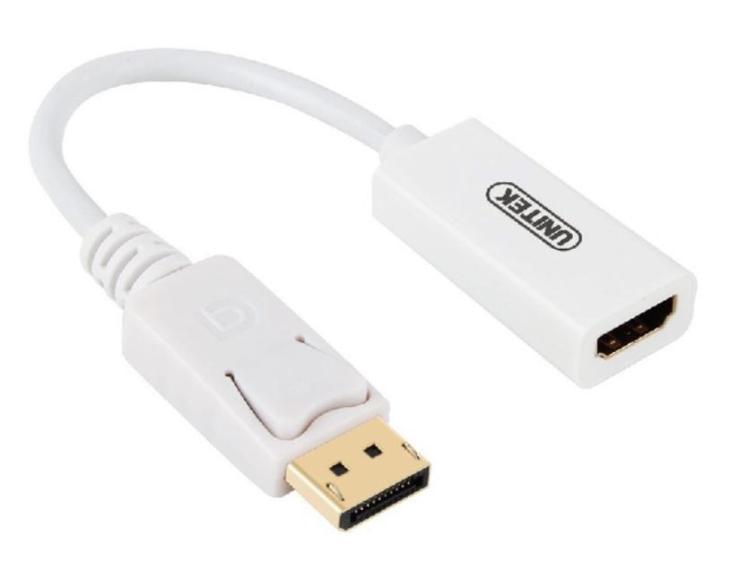 Adapter DisplayPort - HDMI 4K; Y-6332 BIAŁY 