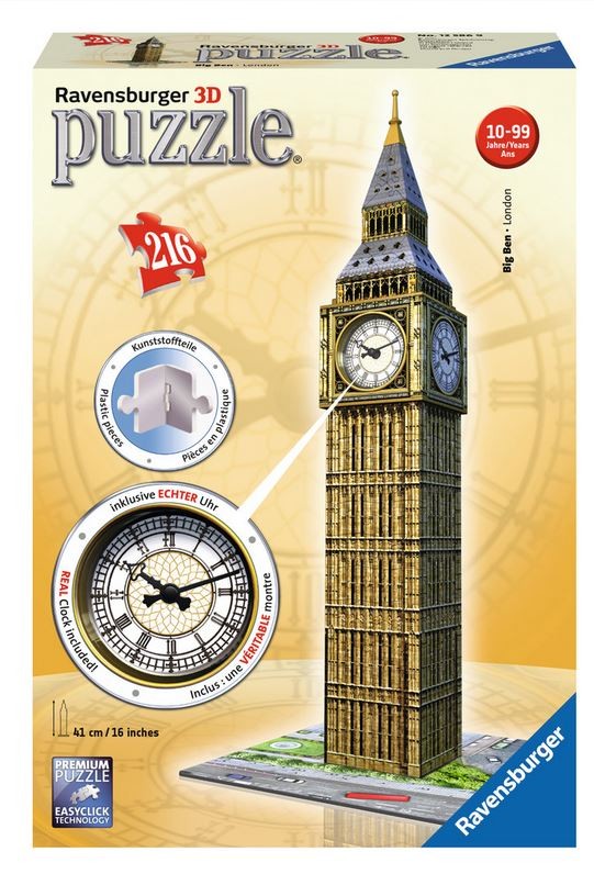 216 ELEMENTÓW 3D Big Ben z zegarem