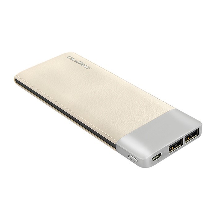 Power Bank | szampański | 10000mAh | Li-poly | 2x USB 2.1A