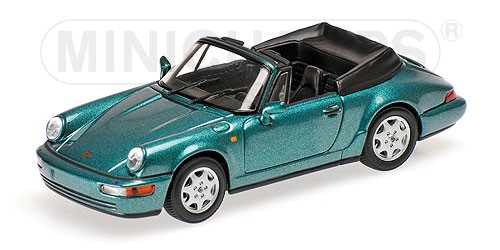 Porsche 911 Carrera 2 Cabriolet 1990 (turquoise)