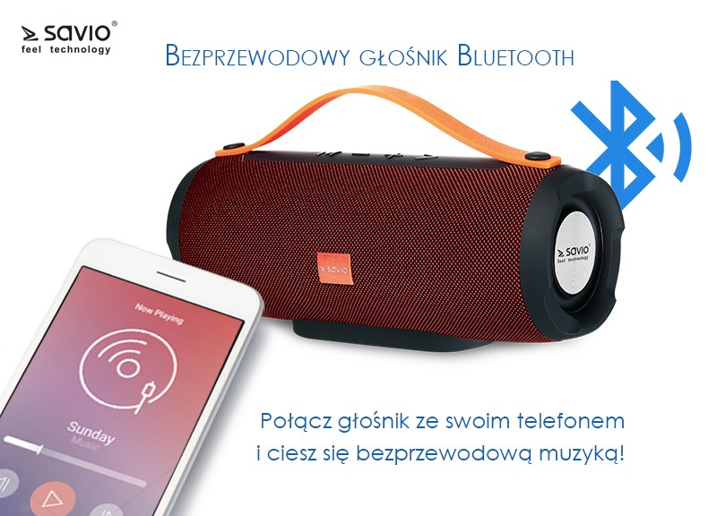 Głośnik bezprzewodowy Bluetooth BS-021, niebieski
