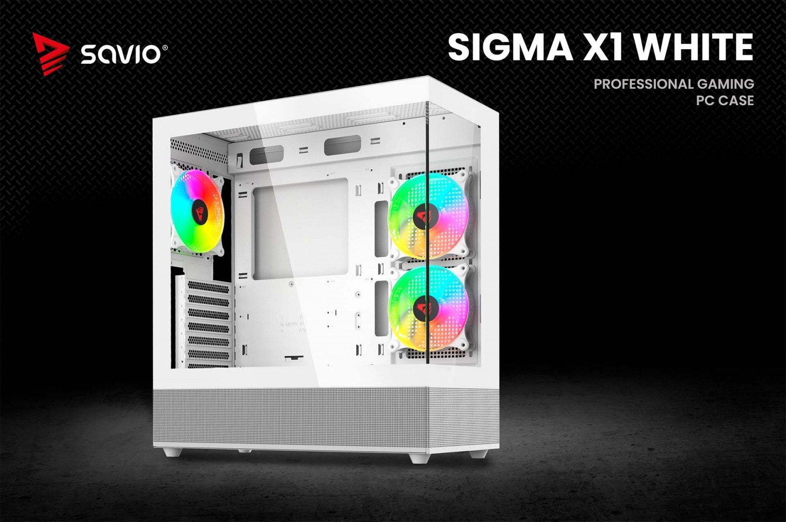 Savio кутия за компютър SIGMA X1 бял Savio