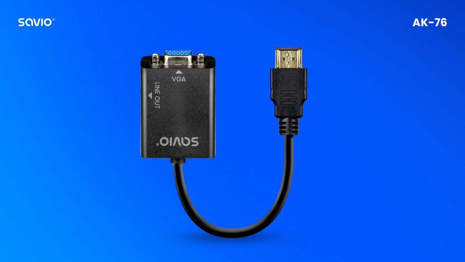 Savio HDMI-VGA adapter AK-76 with audio